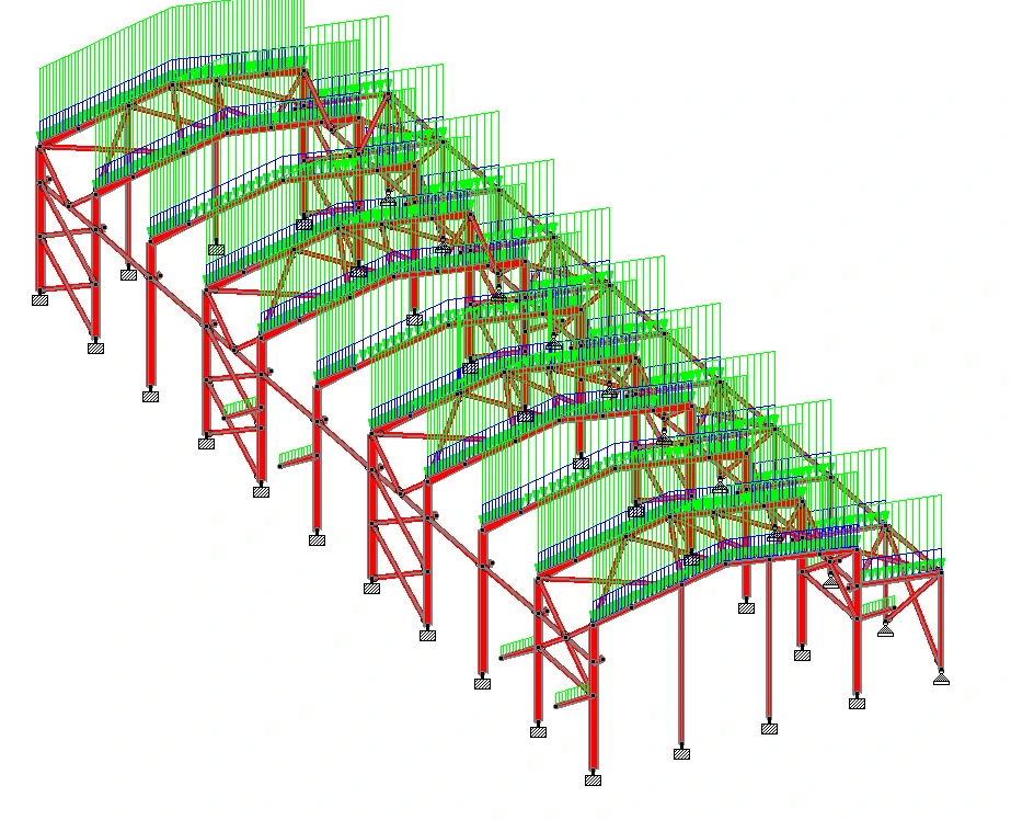 STAAD Pro Analysis 3D Model